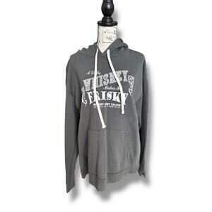 Whiskey Makes Me Frisky Whiskey Bent Saloon Nashville Gray Graphic Hoodie XXL